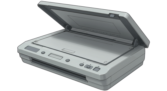 Isolated Document Scanner Image Digitalization Office