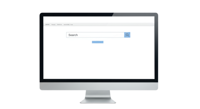 Isolated Computer Screen Displaying Search Bar Interface