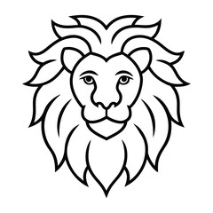 Lion Head Mandala Outline Silhouette Vector Majestic Animal Art for Creative Designs