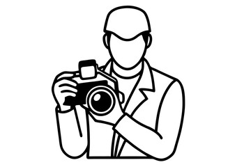 Photographers silhouette vector illustration