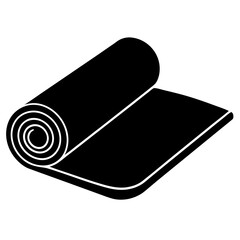 Yoga Mat Illustration for Fitness and Wellness Design