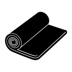 Yoga Mat Illustration for Fitness and Wellness Design
