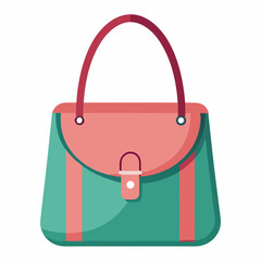  Lady's handbag on vector art illustration