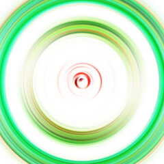 Colorful radial motion effect. Abstract rounded background. Color curves and sphere.