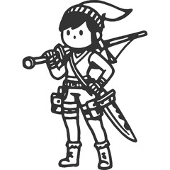 Losing Oneself Vintage Illustration Vector