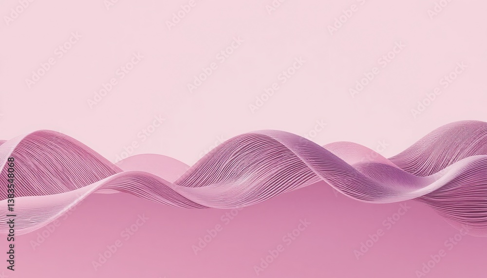 Poster dynamic wave patterns abstract composition digital art soft pink environment aerial view concept of 