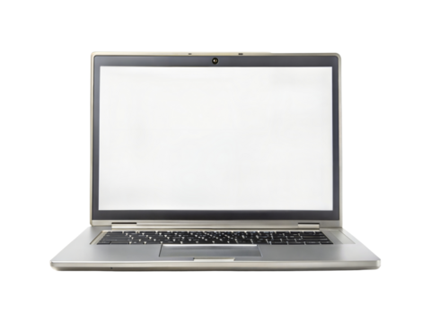 Laptop isolated on transparent background. Png