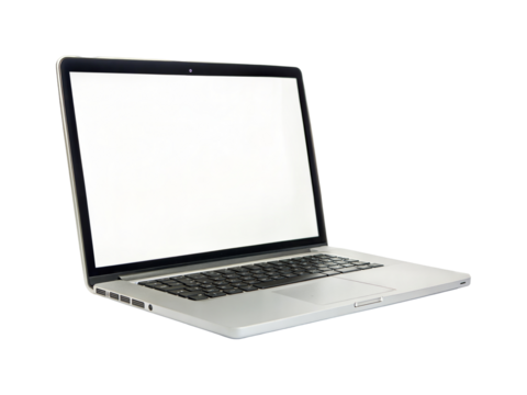 Laptop isolated on transparent background. Png