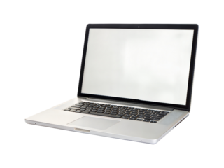 Laptop isolated on transparent background. Png