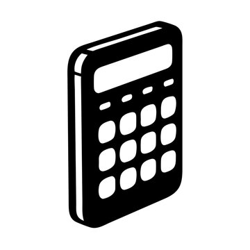 recommend clip art: calculator icon, calculator silhouette vector illustration-simple silhouette illustration of calculator, perfect for calculator logos and icons