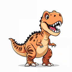 Adorable Cartoon Dinosaur Vector Illustration