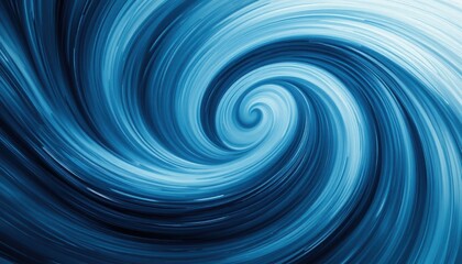 Fototapeta premium Dynamic blue swirl motion abstract art digital design studio environment close-up view fluidity concept for visual impact