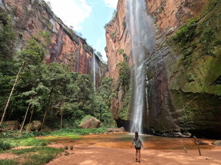cachoeiras no canion encantado na região das serras gerais, tocantins 