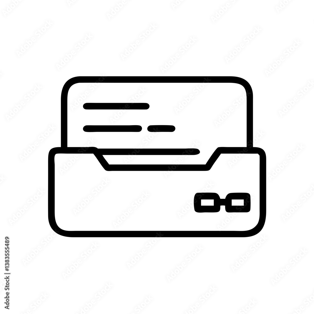 Poster index card holder with cards in a minimalistic design