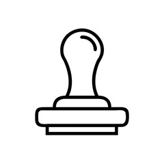 Iconic stamp silhouette on a minimalist white background  