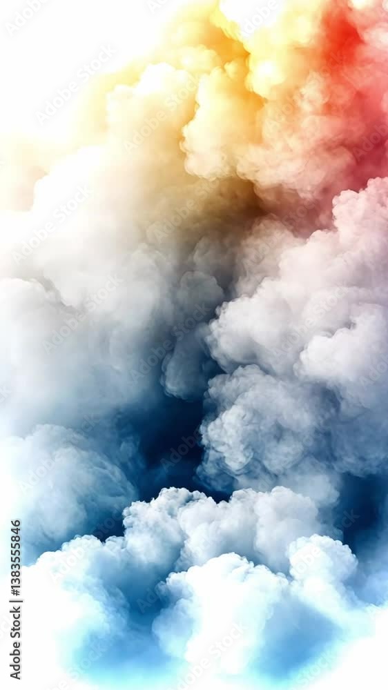 Poster vibrant animated background featuring dynamic clouds for tech projects
