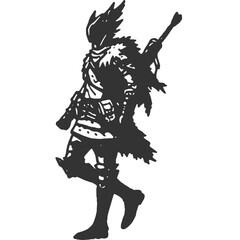 War Inside Vintage Illustration Vector