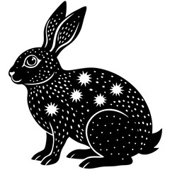 easter bunny with eggs