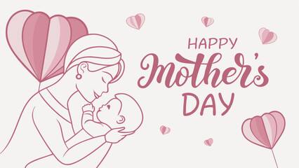 Happy Mother's Day Colorful Vector	