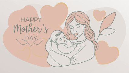 Happy Mother's Day Colorful Vector	