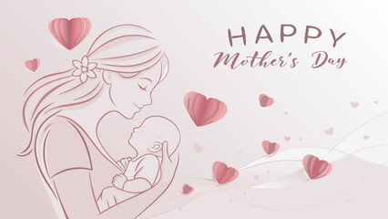Happy Mother's Day Colorful Vector	