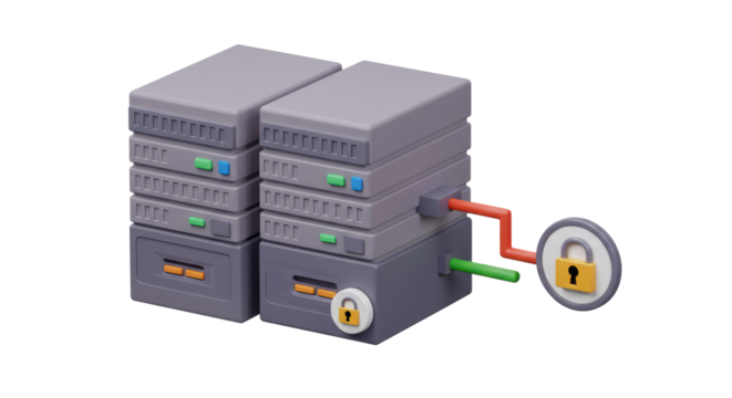 Isolated Network Server Data Storage with Padlock Security
