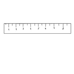 Ruler. Measuring instrument.
Centimeters. Black scale with numbers for rulers.