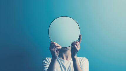 A visual metaphor on vanity and performative behavior in online presence.