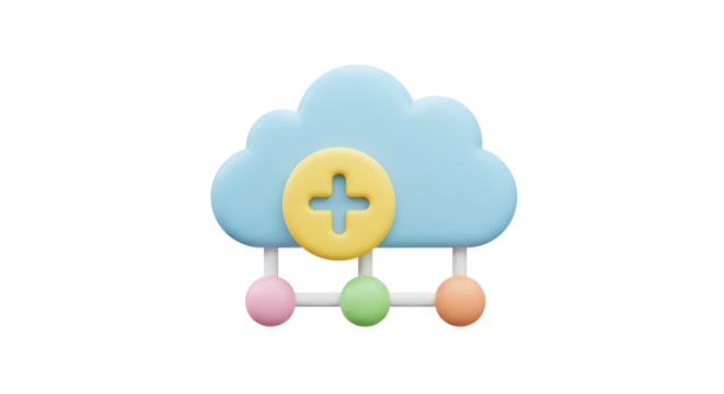 Isolated Cloud Computing with Plus Symbol - Scalable Network