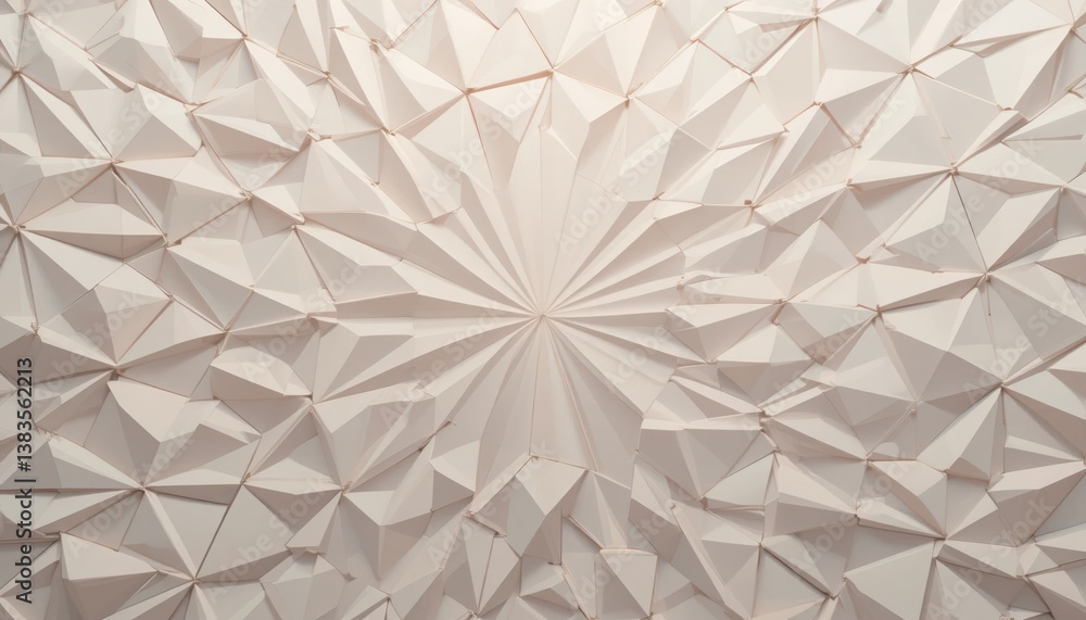 Poster geometric art installation contemporary gallery visual display minimalist environment top-down view 