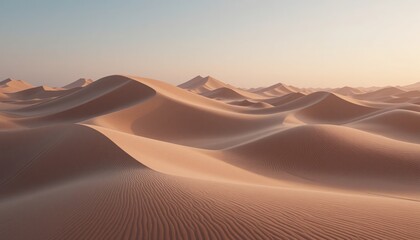 Exploring serene sand dunes vast desert landscape aerial photography natural environment breathtaking viewpoint tranquility concept