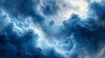 A breathtaking panorama of swirling storm clouds, their imposing mass and ethereal beauty creating a stunning spectacle of the heavens.