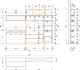 silhouette design vector illustration sketch drawing furniture wooden cupboard interior decoration room