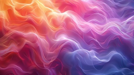 Obraz premium Abstract vibrant wavy flow, gradient colors, dynamic background