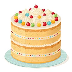 piece of cake with cherries