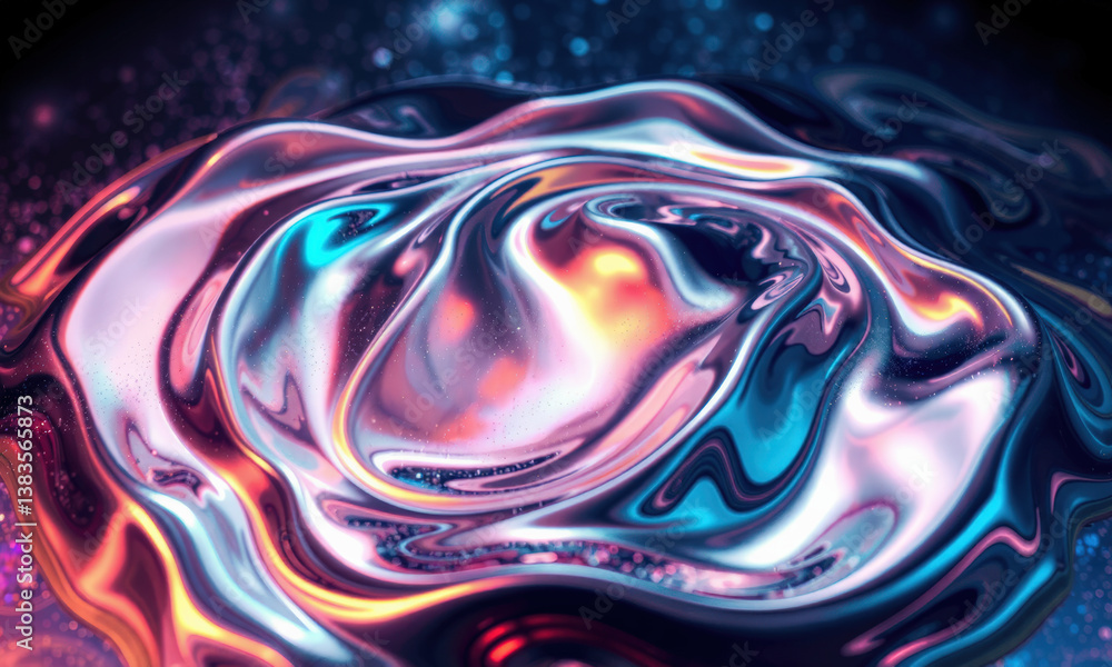 Poster mesmerizing abstract design featuring swirling colors and fluid shapes, creating captivating visual 