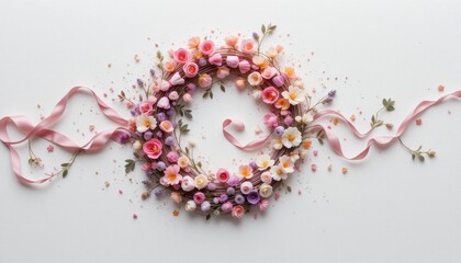 Floral arrangement creation home studio photography natural light top-down beauty in simplicity