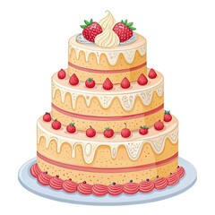 piece of cake with cherries