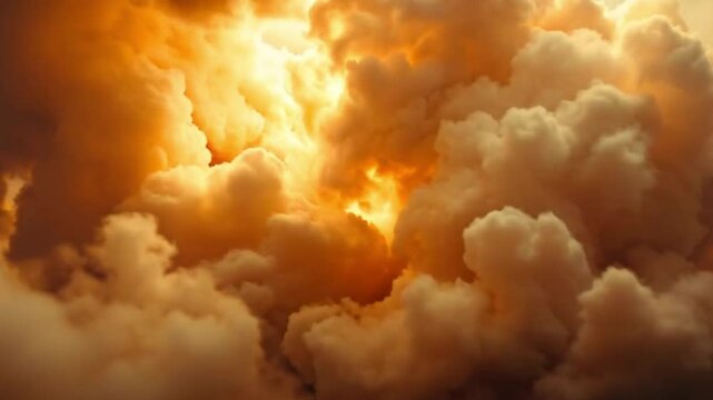 Dramatic Swirling Clouds in Warm Tones