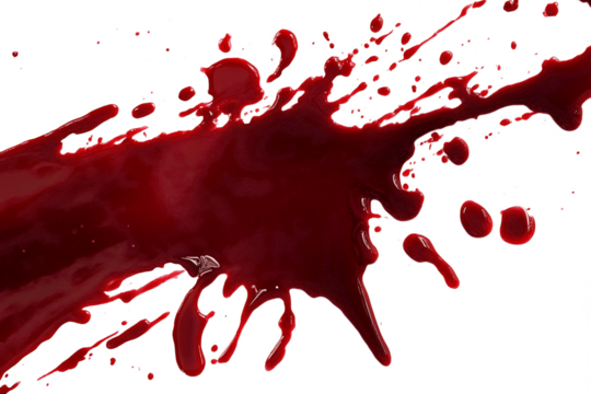 blood splatter isolated on transparent background