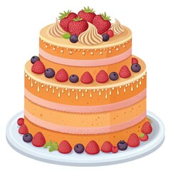 piece of cake with cherries