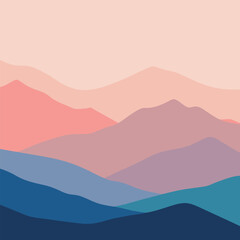 vector illustration of mountain landscape