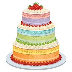 piece of cake with cherries