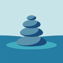 stack of stones on the water