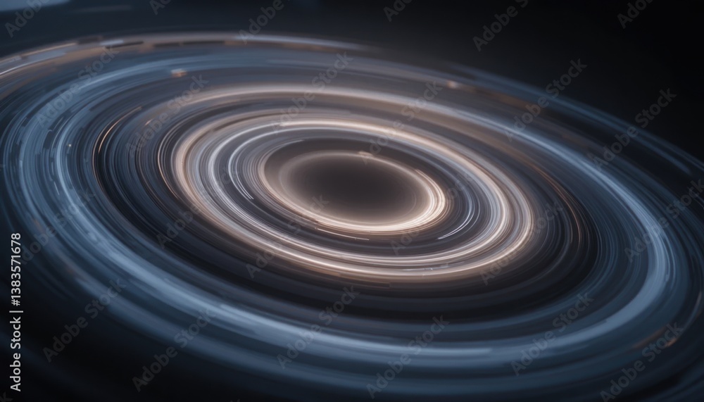 Poster cosmic spiral formation event outer space digital visualization galactic environment close-up viewpo