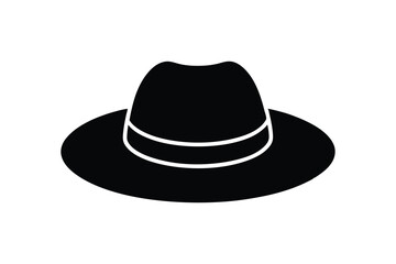 Silhouette art design of a classic church hat icon illustration.eps