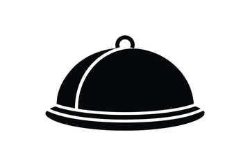 Silhouette art design of a cloche hat icon illustration.eps