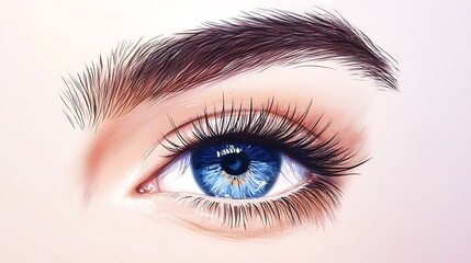 A beautiful artistic rendering of a captivating human eye