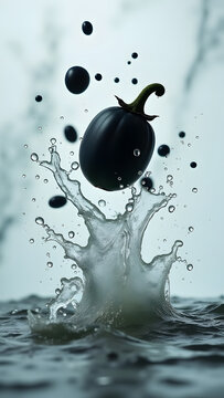 Papaya seeds fire like shrapnel. Marble captures hydrophobic zones created by seeds' slippery coating in turbulence.