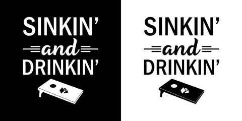 Sinking and drinking - digital high quality print ready cut file